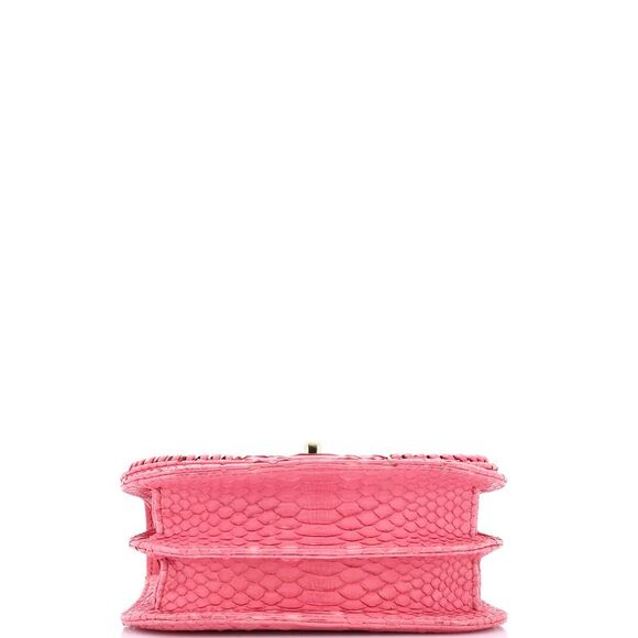 Chanel Braided Chic Flap Bag Python Small Pink - Picture 4 of 6